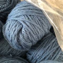 【ネイビー】毛糸 ウール100%の画像