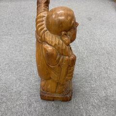 布袋尊像　木彫りの画像