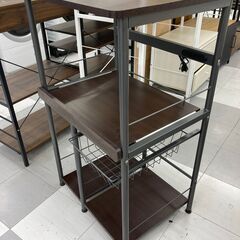 ★リユースのサカイ千葉中央店★  レンジ台 茶系 H101×D46×W60 クリーニング済み TC5839の画像