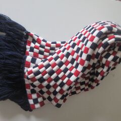 チェックのマフラーの画像