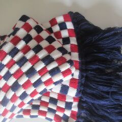 チェックのマフラーの画像