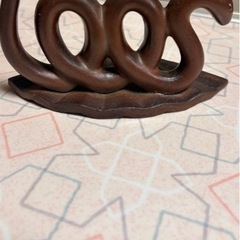 【決まりました】蛇 置物　干支　オブジェ　200 扇子の画像