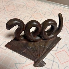 【決まりました】蛇 置物　干支　オブジェ　200 扇子の画像