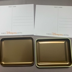 ディズニーランドホテル ポスターカード2枚ととアメニティ缶の画像