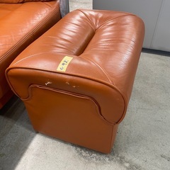 配達可【2人掛けソファ　レザータイプ】【オレンジ】【管理番号11812】九の画像