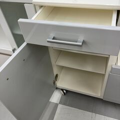 ★リユースのサカイ千葉中央店★  レンジ台 白/灰 H90×D42×W88 クリーニング済み TC5843の画像