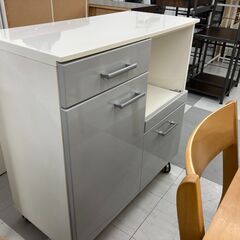 ★リユースのサカイ千葉中央店★  レンジ台 白/灰 H90×D42×W88 クリーニング済み TC5843の画像