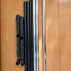 【無料】シングルパイプハンガー 物干し 組み立て式 高さ調整可能　お譲りします（手渡し希望）の画像