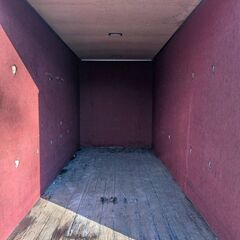 ♪物置♪コンテナ♪内寸高さ214cm有♪補修跡あり♪アルミ箱♪八街B区SP76♪の画像