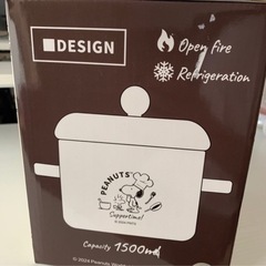 新品未開封】　スヌーピー　ガラスクッキングポット　ガラスポット　ガラス鍋の画像