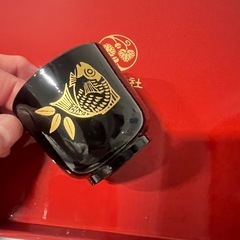 会津塗　日枝神社　男女兼用お食い初め食器の画像