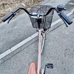 お買い得！SANTOSシティサイクル ベージュ 26インチ【大阪吹田・整備済み】の画像
