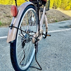 お買い得！SANTOSシティサイクル ベージュ 26インチ【大阪吹田・整備済み】の画像