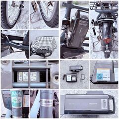 【❗️✨訳あり出品✨❗️】ブリヂストン bikke POLAR 電動自転車　前用チャイルドシート付　バッテリー・充電器あり｜サビ多めの画像