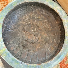 圧倒的存在感！！43年前北京博物館で購入か。明時代の交趾焼の様な水鉢(水漏れ)の画像