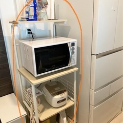 ※ 引っ越し直前　ニトリ　電子レンジラック　キッチン収納の画像