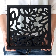 アートパネル 木彫り ロータス フラワーの画像