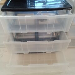 リユースのサカイ栃木店★ジモティ割あり★  プラケース ブラック W60×D41×H63 クリーニング済み TC12027の画像