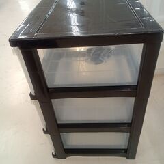 リユースのサカイ栃木店★ジモティ割あり★  プラケース ブラック W60×D41×H63 クリーニング済み TC12027の画像