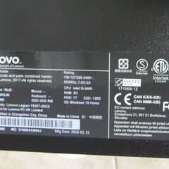 レノボ　レギオン　i5 8400 メモリ16GB 　GTX1050Ti 4GBの画像