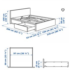 IKEAダブルベット　フレームの画像