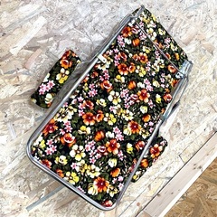 昭和レトロ　ノスタルジーな座椅子 花柄の雰囲気ある座椅子 DIY や古民家　レトロカフェなど　降り畳み可の画像