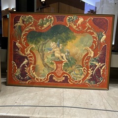 天使の絵画　額付き　ホテル絵画の画像