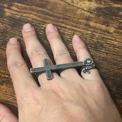 OZabstract クロス2連シルバーリング ジルコニア定価5.5万の画像