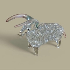 ガラス細工　龍　干支　ドラゴン　山羊 蛇の置物　干支　巳　スフィンクスの画像