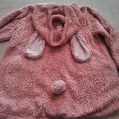 140cmくらい 冬物 ウサ耳パーカー 女の子  しっぽ付き の画像
