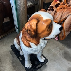 セントバーナード 置物 陶器製 高さ90cm/横40cmの画像