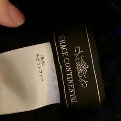 グレースコンチネンタル・Grace continental ラビットファーマフラー ショール 黒 ブラックの画像