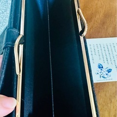 大島つむぎ正絹花柄 長財布/新品B品の画像