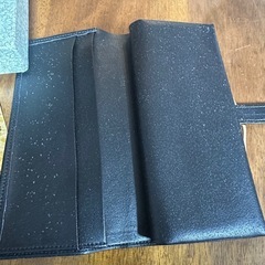 大島つむぎ正絹花柄 長財布/新品B品の画像