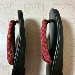 和装用草履　和装小物　黒　箱つき 草履 和装小物 黒 赤の画像