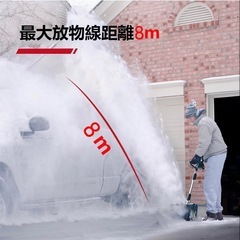 新品電動除雪機 除雪機 コードレス 手持ち式 充電式スノーシャベル 抛雪距離8mの画像