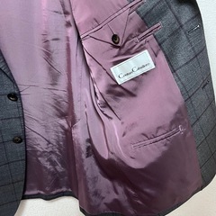 ★美品★スーツ　テーラードジャケット　チェック　グレー　ピンクウィンドベンの画像