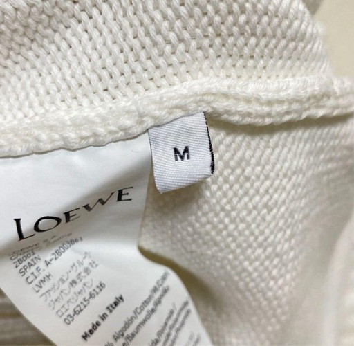 【定価12万】 BTSテテ着 LOEWE マルチカラー刺繍 ロゴコットンニット