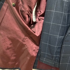 ★美品★スーツ　セットアップ　ネイビー　ボルドー　ワインレッド　ウィンドベンの画像