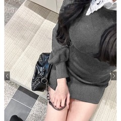 グレイル レース襟付きニットミニワンピース[dr655] GRLの画像