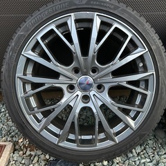 レアマイスター L-Fファースト 18インチ アルミホイール スタッドレスタイヤ付き 4本セットの画像