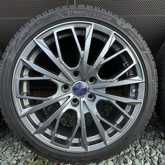 レアマイスター L-Fファースト 18インチ アルミホイール スタッドレスタイヤ付き 4本セットの画像