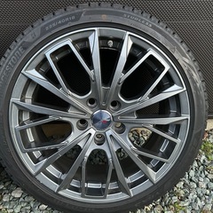 レアマイスター L-Fファースト 18インチ アルミホイール スタッドレスタイヤ付き 4本セットの画像