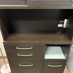 ①設置まで🆗ニトリ　キッチンボード　食器棚　コパン100KB-DBR3の画像