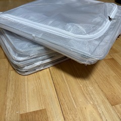 クリア収納ボックス   折畳み 自立式 4個セットの画像