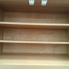 リユースのサカイ栃木店★ジモティ割あり★ NITORI 食器棚　コパン80 ライトブラウン W80×D41×H180.5 クリーニング済み TC12030の画像