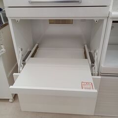 リユースのサカイ栃木店★ジモティ割あり★ 綾野製作所 食器棚 ホワイト W70×D48×H200.5 クリーニング済み TC12032の画像