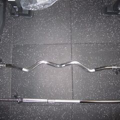 【引取限定】STEADY　１２０ｋｇバーベルセット　２００ｃｍ　２８ｍｍ　Ｅｚバー　カラーの画像