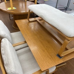 ☆ドリーム荒牧店☆ジモティー割引有☆良品計画/ベンチダイニング4点セットの画像