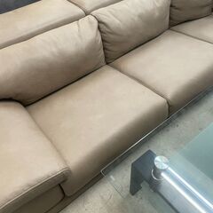 リサイクルショップどりーむ天保山店　No5385 ４ピース連結コーナーソファ　大型家具　４つのパーツに分割可能　バラシて使用してもいいですね♪　ヘッドレスト５か所可動　くつろげるゆったりソファ♪　※テーブル別売りの画像